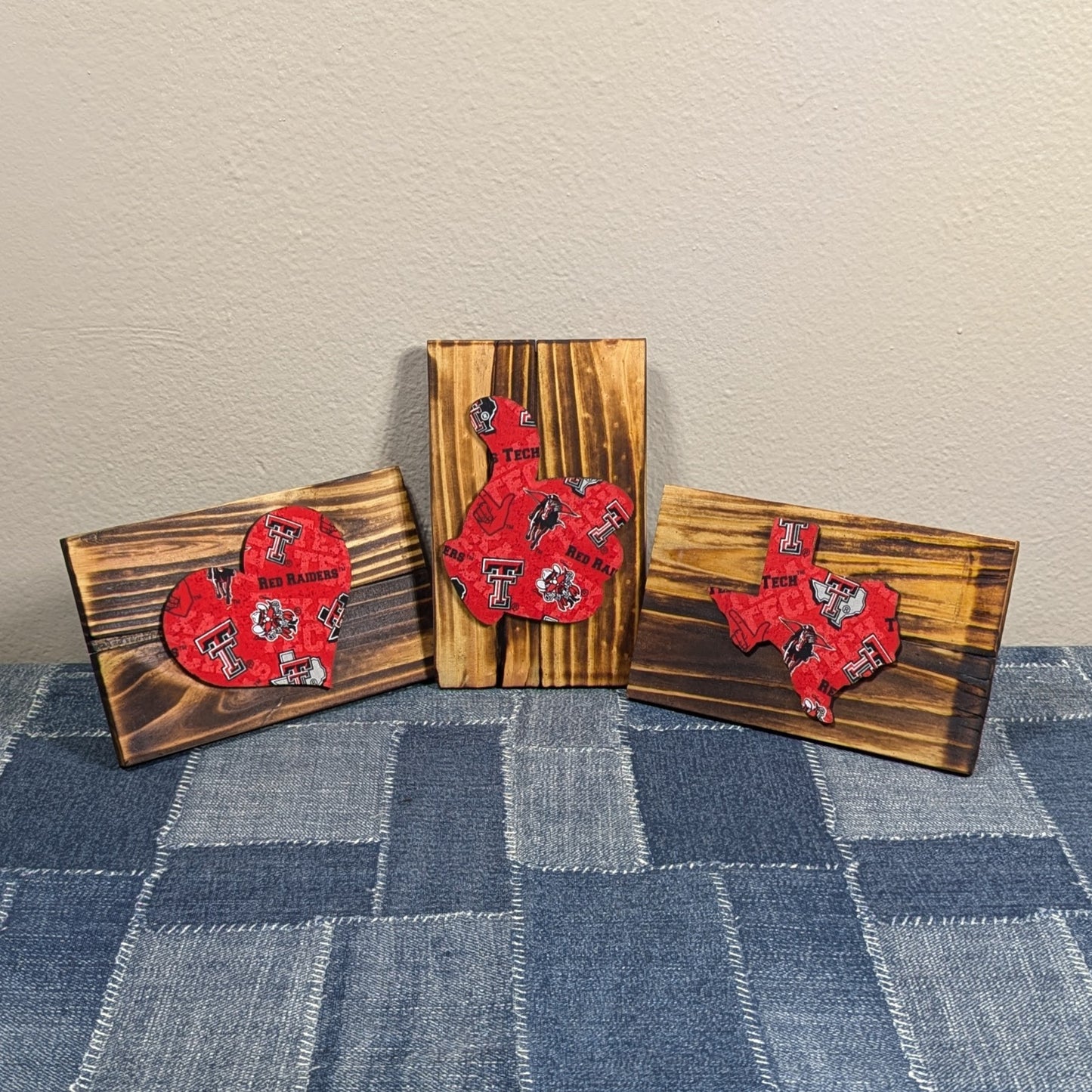 Texas Colleges Rustic Sign 4"x7"